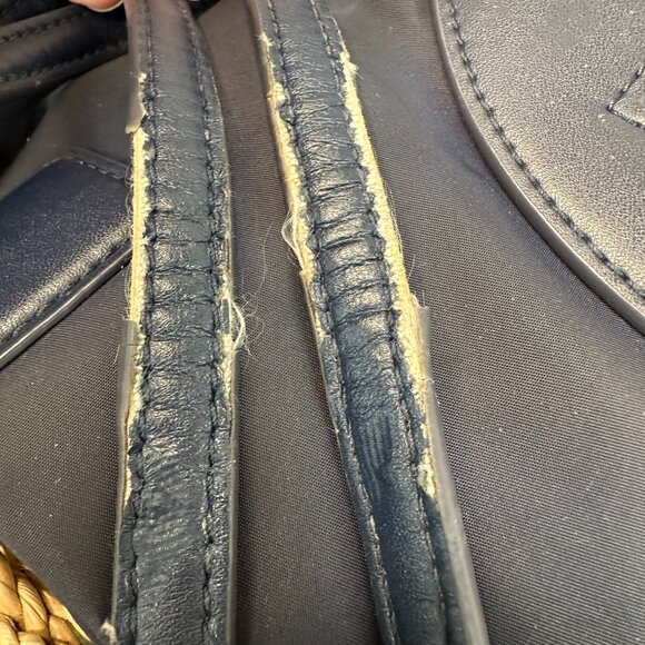 Tory Burch Ella Logo Nylon Tote Tory Navy - Picture 14 of 16